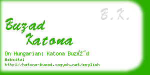 buzad katona business card